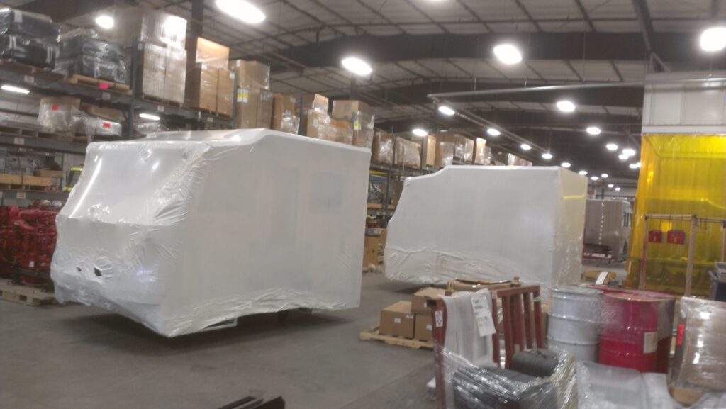 Full Envelope of Fire Truck Cabs for Overseas Shipment to Australia.