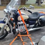 Motorcycle ready to ShrinkWrap for transport