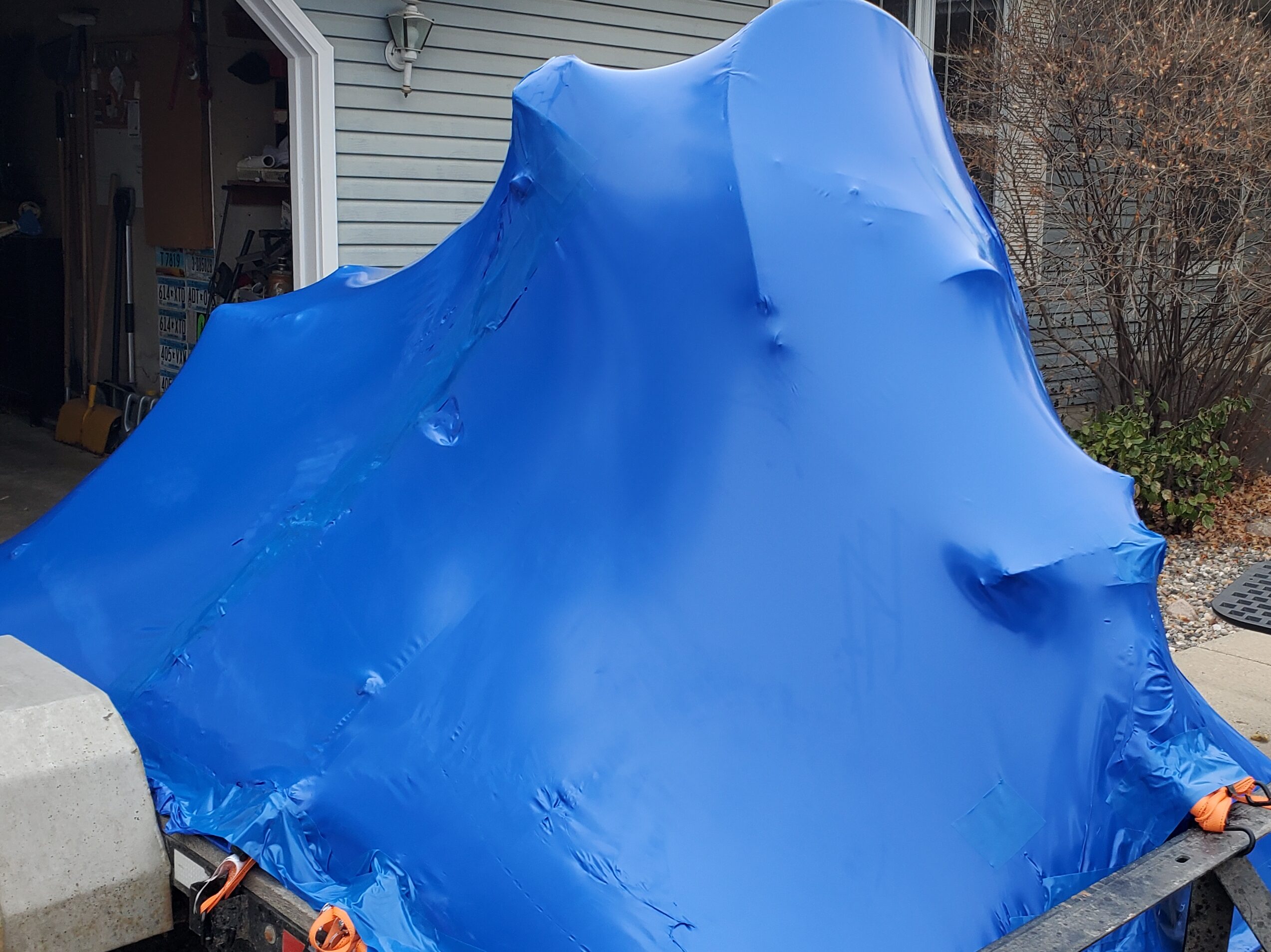 Motorcycle ShrinkWrapped for Transport